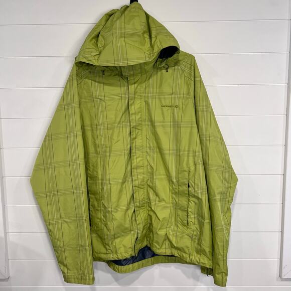 Merrell opti-shell Rain Jacket Windbreaker Lime Green men’s size XXL - Picture 2 of 10